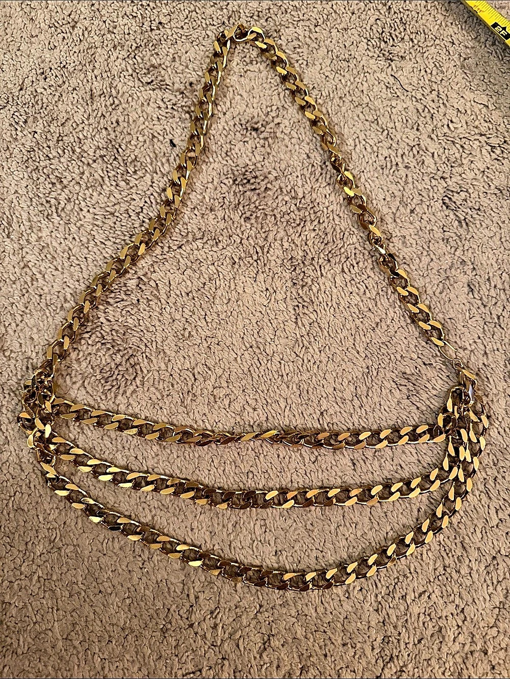 Gold-Tone Chain Link Belt Like New